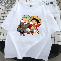 One Piece Monkey D. Luffy Roronoa Zoro T-shirt Print Classic Street Style For Couple's Men's Women's Adults' Hot Stamping Casual Daily