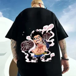 One Piece Monkey D. Luffy Cosplay Costume T-shirt Cartoon Print Pattern Harajuku Graphic Kawaii For Men's Women's Adults' Masquerade Back To School Hot Stamping Street Casual Daily