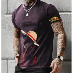 One Piece Monkey D. Luffy T-shirt Anime Cartoon Anime 3D Classic Street Style For Couple's Men's Women's Adults' 3D Print