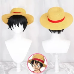 One Piece Monkey D. Luffy Wigs High Quality Anime One Piece Monkey D. Luffy Short Black Cosplay Wig Heat Resistant Synthetic Hair Wigs
