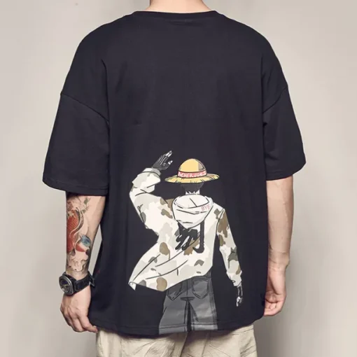 One Piece Monkey D. Luffy Cosplay Costume T-shirt Anime Graphic Prints Printing Harajuku Graphic For Men's Women's Adults' Back To School