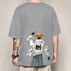 One Piece Monkey D. Luffy Cosplay Costume T-shirt Anime Graphic Prints Printing Harajuku Graphic For Men's Women's Adults' Back To School