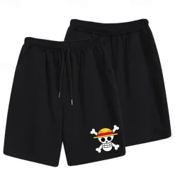 One Piece Monkey D. Luffy Beach Shorts Board Shorts Back To School Anime Harajuku Graphic Kawaii For Couple's Men's Women's Adults' Back To School Hot Stamping