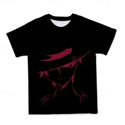 One Piece Monkey D. Luffy T-shirt Anime Cartoon Anime 3D 3D Harajuku Graphic For Couple's Men's Women's Adults' Back To School 3D Print