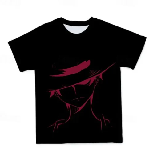 One Piece Monkey D. Luffy T-shirt Anime Cartoon Anime 3D 3D Harajuku Graphic For Couple's Men's Women's Adults' Back To School 3D Print