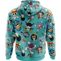 One Piece Monkey D. Luffy Luffy Gear 5 Hoodie Pullover Anime 3D Front Pocket Graphic For Couple's Men's Women's Adults' Halloween Carnival Masquerade 3D Print Party Casual Daily