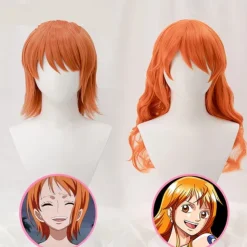 One Piece Nami Cosplay Wigs Heat Resistant Synthetic Hair Anime Party Wig Orange Carnival Party Wig Halloween Wigs