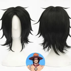 One Piece Portgas D. Ace Black Cosplay Wig Halloween Wigs