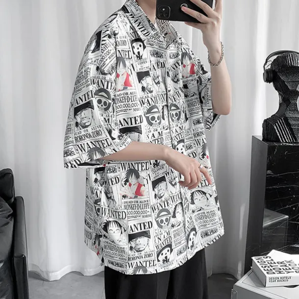 One Piece Roronoa Zoro Blouse / Shirt Anime Cartoon Anime 3D 3D Harajuku Graphic For Men's Adults' Carnival Masquerade Back To School 3D Print