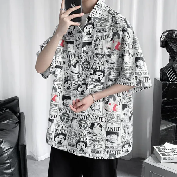 One Piece Roronoa Zoro Blouse / Shirt Anime Cartoon Anime 3D 3D Harajuku Graphic For Men's Adults' Carnival Masquerade Back To School 3D Print