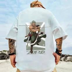 One Piece Roronoa Zoro Cosplay Costume T-shirt Cartoon Print Pattern Harajuku Graphic Kawaii For Men's Women's Adults' Masquerade Back To School Hot Stamping Street Casual Daily