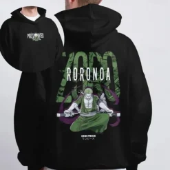One Piece Roronoa Zoro Hoodie Pullover Print Graphic For Couple's Men's Women's Adults' Masquerade Hot Stamping Party Casual Daily