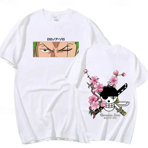 One Piece Roronoa Zoro T-shirt Anime Cartoon Anime Harajuku Graphic Kawaii For Couple's Men's Women's Adults' Back To School Hot Stamping