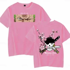 One Piece Roronoa Zoro T-shirt Anime Cartoon Anime Harajuku Graphic Kawaii For Couple's Men's Women's Adults' Back To School Hot Stamping
