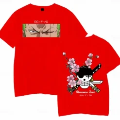 One Piece Roronoa Zoro T-shirt Anime Cartoon Anime Harajuku Graphic Kawaii For Couple's Men's Women's Adults' Back To School Hot Stamping