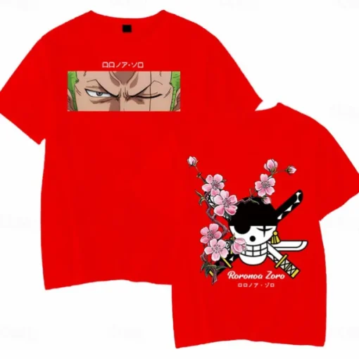 One Piece Roronoa Zoro T-shirt Anime Cartoon Anime Harajuku Graphic Kawaii For Couple's Men's Women's Adults' Back To School Hot Stamping
