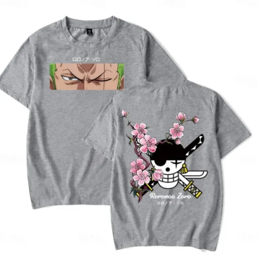 One Piece Roronoa Zoro T-shirt Anime Cartoon Anime Harajuku Graphic Kawaii For Couple's Men's Women's Adults' Back To School Hot Stamping