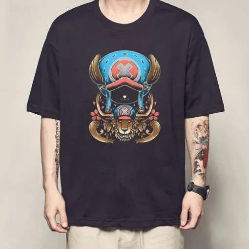One Piece Tony Tony Chopper T-shirt Anime Cartoon Anime Harajuku Graphic Kawaii For Couple's Men's Women's Adults' Back To School Hot Stamping