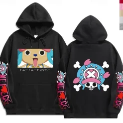 One Piece Tony Tony Chopper Hoodie Anime Cartoon Anime Front Pocket Graphic For Couple's Men's Women's Adults' Hot Stamping