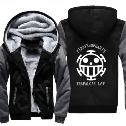 One Piece Trafalgar·Law Hoodie Anime Outerwear Anime Graphic For Couple's Men's Women's Adults' Hot Stamping Casual Daily