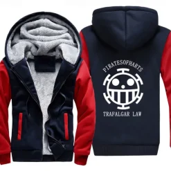 One Piece Trafalgar·Law Hoodie Anime Outerwear Anime Graphic For Couple's Men's Women's Adults' Hot Stamping Casual Daily