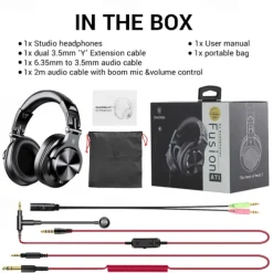 Oneodio A71 Wired Over Ear Headphone With Mic Studio DJ Headphones Professional Monitor Recording & Mixing Headset For Gaming