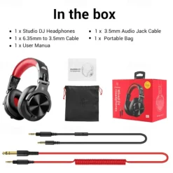 Oneodio A71 Wired Over Ear Headphone With Mic Studio DJ Headphones Professional Monitor Recording & Mixing Headset For Gaming