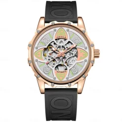 ONOLA Men's Watch Luxury Fashion High-quality Hollow Full-automatic Mechanical Watches Men Waterproof Silicon Tape Wristwatch