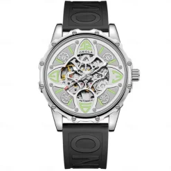 ONOLA Men's Watch Luxury Fashion High-quality Hollow Full-automatic Mechanical Watches Men Waterproof Silicon Tape Wristwatch