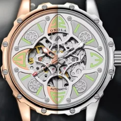 ONOLA Men's Watch Luxury Fashion High-quality Hollow Full-automatic Mechanical Watches Men Waterproof Silicon Tape Wristwatch