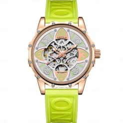 ONOLA Men's Watch Luxury Fashion High-quality Hollow Full-automatic Mechanical Watches Men Waterproof Silicon Tape Wristwatch