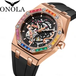 ONOLA Watch Top Brand Luxury Sports Men Wristwatch Waterproof Automatic Mechanical Watches
