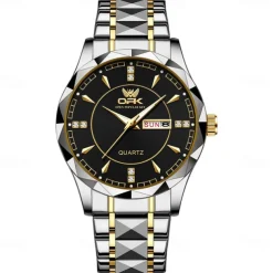 OPK Luxury Brand Watch Stainless Steel Business Double Calendar Waterproof Men's Watch Multi functional Night Light Watch