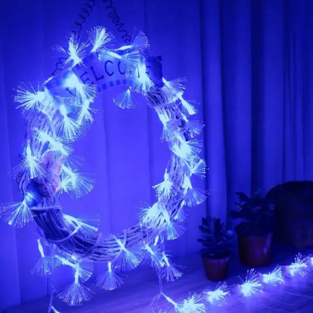 Optic Fiber Fairy String Light 1.5M10LED/3M20LEDs Battery Operated LED String Light Lamp for Wedding Bedroom Home Window Decoration