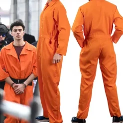 Orange Prisoner Jumpsuit Super Heroes Carnival Costume Jumpsuit Adults' Men's Women's Movie TV Theme Costumes Party Halloween Carnival Easy Carnival Costume