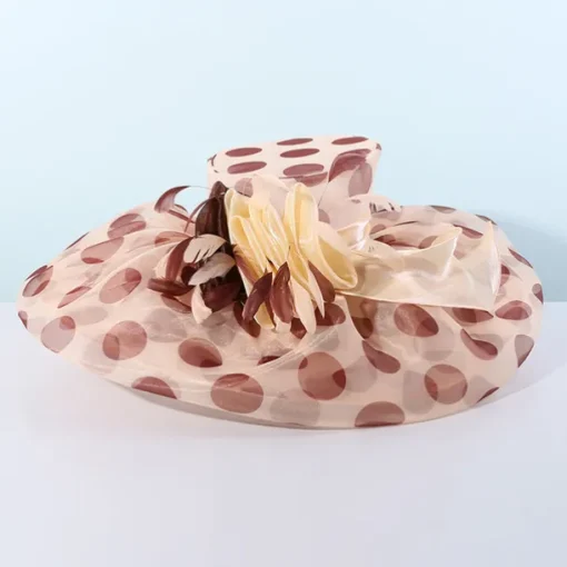 Organza Kentucky Hat / Fascinators / Hats with Flower 1pc Wedding / Special Occasion / Casual Headpiece dress to impress Race Day Dress