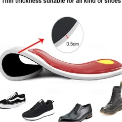 Orthopedic Arch Support Insoles for Flat Feet – Comfortable, Shock-Absorbing Shoe Inserts for Pain Relief and Improved Foot Alignment