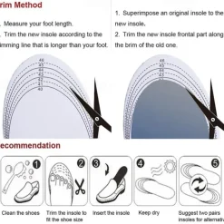 Orthopedic Arch Support Insoles for Flat Feet – Comfortable, Shock-Absorbing Shoe Inserts for Pain Relief and Improved Foot Alignment