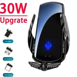 OTOLAMPARA 30W Fast Wireless Charger Automatic Magnetic Qi Charge Mount for iphone13 Xiaomi Samsung Universal for Phones Car Phone Holder
