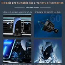 OTOLAMPARA 30W Fast Wireless Charger Automatic Magnetic Qi Charge Mount for iphone13 Xiaomi Samsung Universal for Phones Car Phone Holder