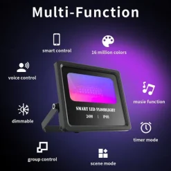 Outdoor APP Outdoor RGB Landscape Bluetooth Floodlight Outdoor Lights Villa Garden Lighting Garden Atmosphere Botanical Wedding Bar Light