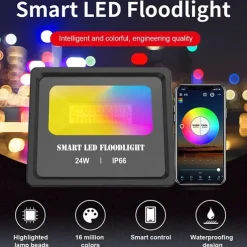 Outdoor APP Outdoor RGB Landscape Bluetooth Floodlight Outdoor Lights Villa Garden Lighting Garden Atmosphere Botanical Wedding Bar Light