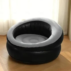 Outdoor Camping Round Inflatable Sofa Durable Plastic Portable Foldable, Comfortable, Easy to Store, Hand Wash Only Outdoor, Home, Gaming Perfect for Home, Outdoor, Gaming