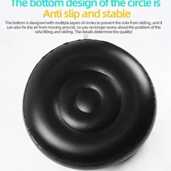 Outdoor Camping Round Inflatable Sofa Durable Plastic Portable Foldable, Comfortable, Easy to Store, Hand Wash Only Outdoor, Home, Gaming Perfect for Home, Outdoor, Gaming