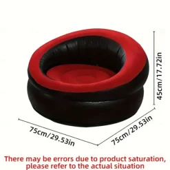 Outdoor Camping Round Inflatable Sofa Durable Plastic Portable Foldable, Comfortable, Easy to Store, Hand Wash Only Outdoor, Home, Gaming Perfect for Home, Outdoor, Gaming