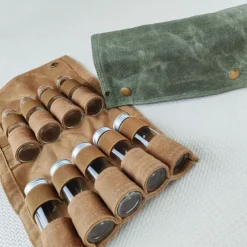 Outdoor Camping Spice Bottle Bag Set Camping Picnic Seasoning Bottle Storage Bag