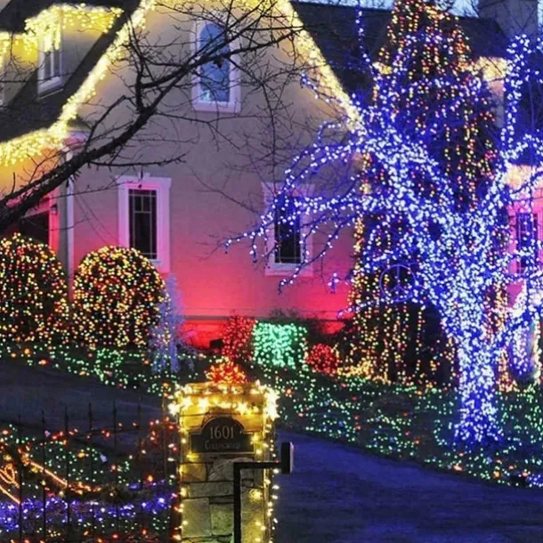 Outdoor Fairy String Lights Solar 30m-300LEDs 50m-500LEDs Waterproof Remote Control Tree Lights Christmas Wedding Party Holiday Garden Street Tree House Decoration