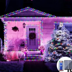 Outdoor Fairy String Lights Solar 30m-300LEDs 50m-500LEDs Waterproof Remote Control Tree Lights Christmas Wedding Party Holiday Garden Street Tree House Decoration