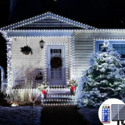 Outdoor Fairy String Lights Solar 30m-300LEDs 50m-500LEDs Waterproof Remote Control Tree Lights Christmas Wedding Party Holiday Garden Street Tree House Decoration