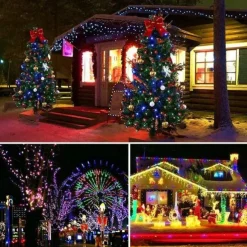 Outdoor Fairy String Lights Solar 30m-300LEDs 50m-500LEDs Waterproof Remote Control Tree Lights Christmas Wedding Party Holiday Garden Street Tree House Decoration